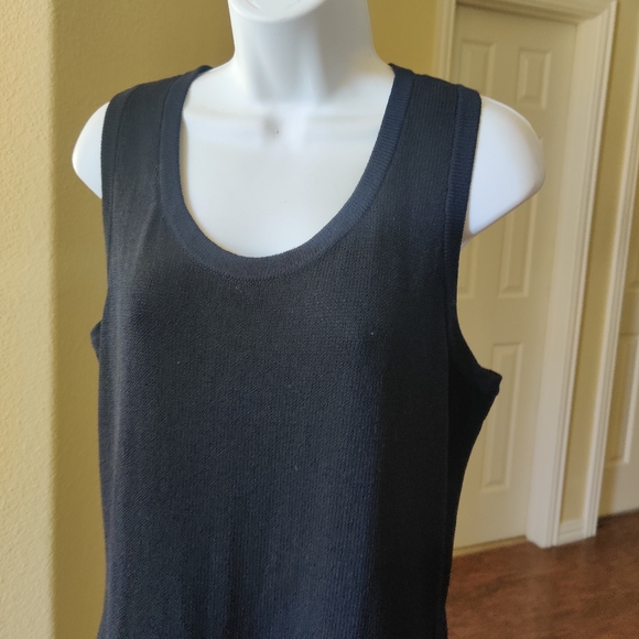 St John Black Sleeveless Dress w/Logo at Back - Picture 8 of 12